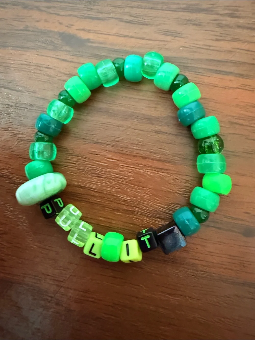 Handmade Kids Beaded Stretch Bracelets - Red, Blue, Green, Yellow